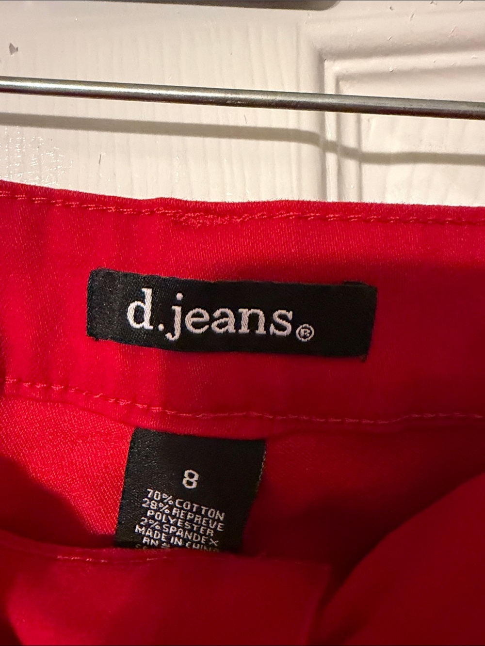 d. jeans Bold Red Skinny Jeans - Picture 2 of 3